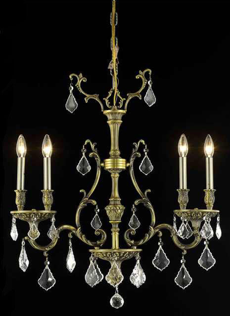 C121-9604D26AB/RC By Elegant Lighting Monarch Collection 4 Light Wall Sconces Antique Bronze Finish
