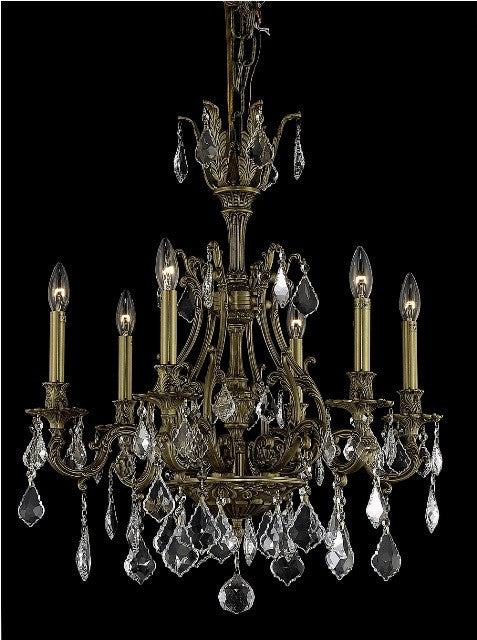 ZC121-9606D24FG/EC By Regency Lighting Monarch Collection 6 Light Chandeliers French Gold Finish