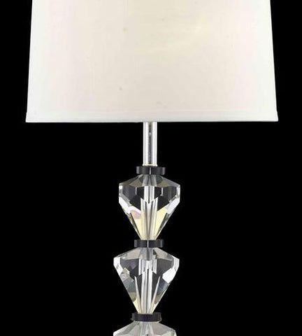 C121-TL110 By Elegant Lighting Grace Collection 1 Light Table Lamp Chrome Finish