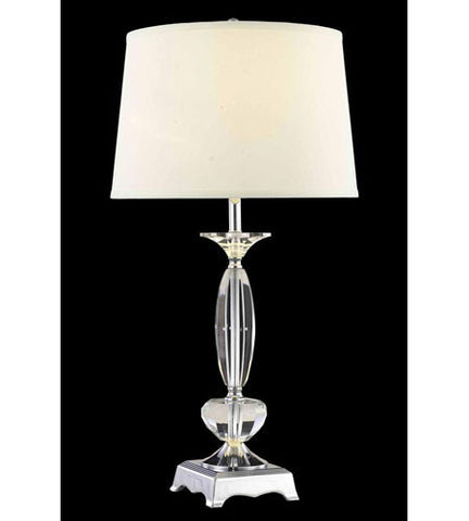 C121-TL118 By Elegant Lighting Grace Collection 1 Light Table Lamp Chrome Finish