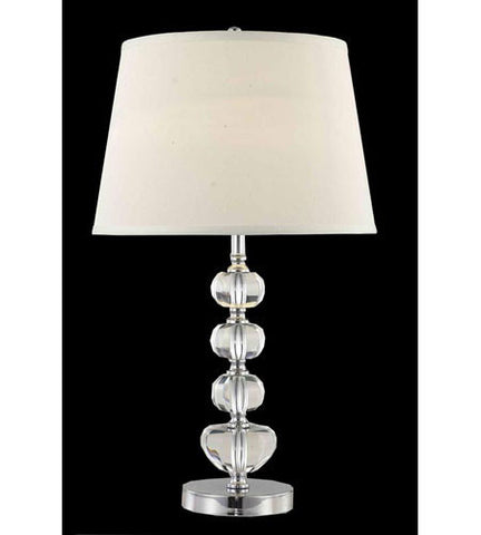 C121-TL124 By Elegant Lighting Grace Collection 1 Light Table Lamp Chrome Finish