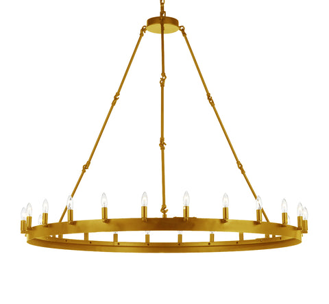 Wrought Iron Vintage Barn Metal Castile One Tier Chandeliers Industrial Loft Rustic Lighting - G7-CG/3428/24