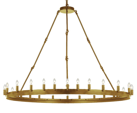 Wrought Iron Vintage Barn Metal Castile One Tier Chandelier Industrial Loft Rustic Lighting