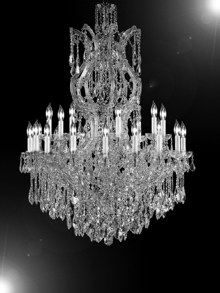 Maria Theresa Chandelier Crystal Lighting Chandeliers H 50" W 37" Great For L... - G83-Cs/2232/24+1Sw