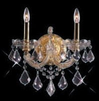 C121-GOLD/2800/2W Maria Theresa Collection By Elegant Wall Sconces, Crystal Chandelier, Crystal Chandeliers, Lighting