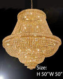 Swarovski Crystal Trimmed Chandelier French Empire Crystal Chandelier Lighting H50" X W50" - G93-5050/448 Sw