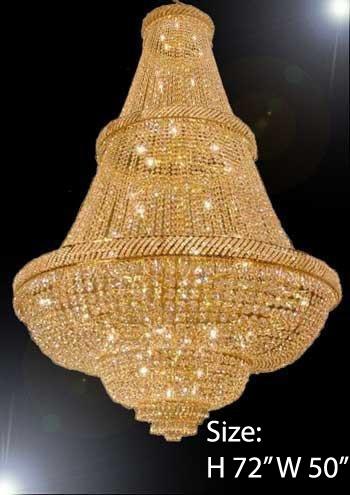 French Empire Crystal Chandelier Lighting H72" X W50" - Perfect For An Entryway Or Foyer - Go-A93-448/48