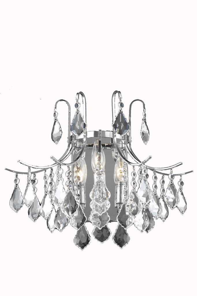 ZC121-LD8100W16C - Living District: Amelia Collection Wall Sconce D16in H14in Lt:3 Chrome finish