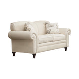 Set of 3 - Norah Rolled Arm Sofa + Loveseat +Chair Oatmeal - D300-10009