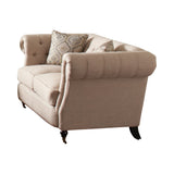 Set of 3 - Trivellato Rolled Arm Sofa + Loveseat + Chair Oatmeal - D300-10067