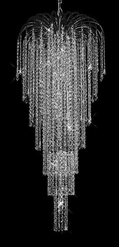 C121-SILVER/6801/1942 Falls CollectionEmpire Style CHANDELIER Chandeliers, Crystal Chandelier, Crystal Chandeliers, Lighting