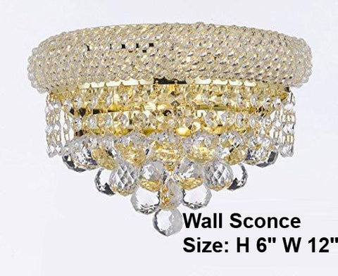 Empire Empress Crystal (Tm) Wall Sconce Lighting W 12" H 6" - C121-1800W12G