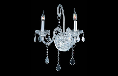 ZC121-V7852W2C/RC - Regency Lighting: Verona 2 light Chrome Wall Sconce Clear Royal Cut Crystal