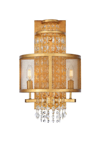 ZC121-1540W12GI - Regency Lighting: Legacy 2 light Golden Iron Wall Sconce Clear Royal Cut Crystal