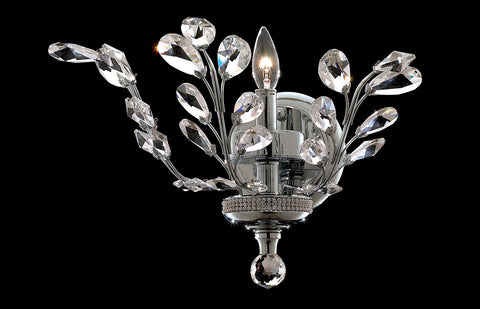 ZC121-V2011W16C/RC - Regency Lighting: Orchid 1 light Chrome Wall Sconce Clear Royal Cut Crystal