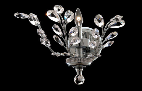 ZC121-V2011W16C/EC - Regency Lighting: Orchid 1 light Chrome Wall Sconce Clear Elegant Cut Crystal