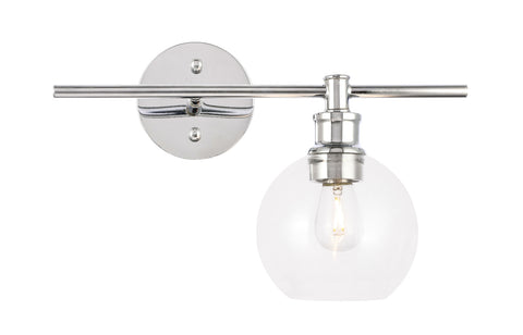 ZC121-LD2302C - Living District: Collier 1 light Chrome and Clear glass right Wall sconce