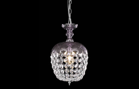 C121-7801D8PE/RC - Regency Lighting: Baroque 1 light Purple Pendant Clear Royal Cut Crystal