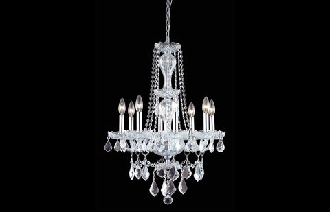 ZC121-V7898D21C/RC - Regency Lighting: Giselle 8 light Chrome Chandelier Clear Royal Cut Crystal