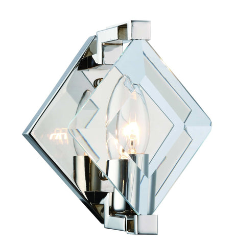 ZC121-4000W6PN - Urban Classic: Endicott 1 Light Polished Nickel & Clear Glass Wall Sconce
