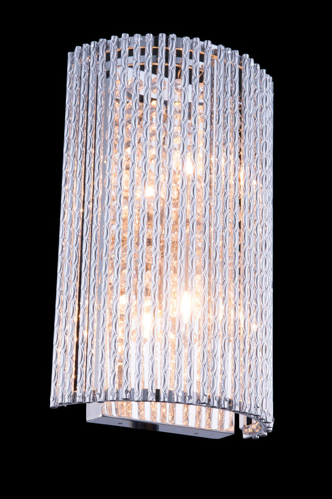 C121-2092W7C/RC - Regency Lighting: Influx 2 light Chrome Wall Sconce Clear Royal Cut Crystal
