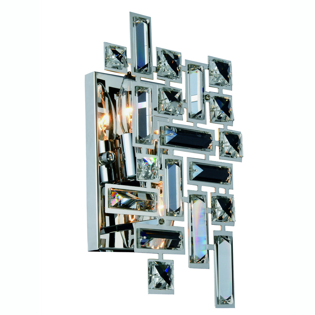 C121-2100W12C/RC - Regency Lighting: Picasso 2 light Chrome Wall Sconce Clear Royal Cut Crystal