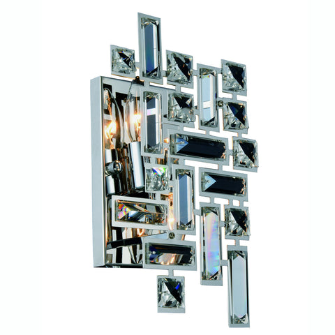 ZC121-V2100W12C/RC - Regency Lighting: Picasso 2 light Chrome Wall Sconce Clear Royal Cut Crystal