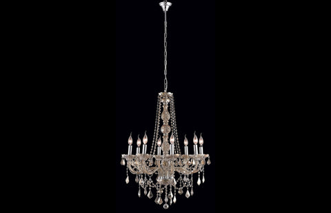 ZC121-V7858D28GT-GT/RC - Regency Lighting: Verona 8 light Golden Teak Chandelier Golden Teak (Smoky) Royal Cut Crystal